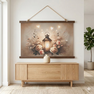 Tapisserie Suspendue Bouquet de lanterne rose Glow