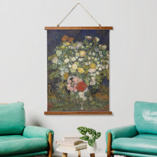 Tapisserie Suspendue Bouquet Floral Impressionniste Vintage Van Gogh