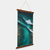 Tapisserie Suspendue Breaking Waves Aerial Ocean Wall Art (Angulaire)