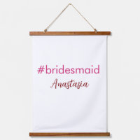 Bridesmaid hashtag rose clair ajouter nom mariée t