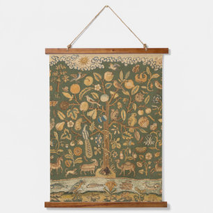 Tapisserie Suspendue Broderie Anglaise Antique sur Canevas : Arbre de V