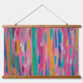Tapisserie Suspendue Brosse rose Abstraite Impression (Devant)