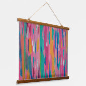 Tapisserie Suspendue Brosse rose Abstraite Impression (Angulaire)