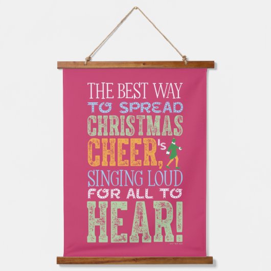 Tapisserie Suspendue Buddy l'Elfe | Citation de Noël (Recto)