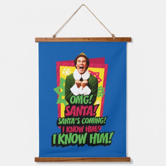 Tapisserie Suspendue Buddy l'Elfe | OMG ! PÈRE NOËL ! (Recto)