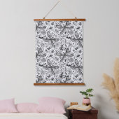 Tapisserie Suspendue Bugs de Doodle sur bleu foncé (Chambre à coucher)