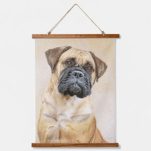 Tapisserie Suspendue Bullmastiff Peinture - Joli chien d'origine art