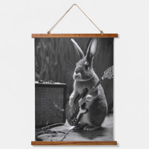 Tapisserie Suspendue Bunny Jouer une guitare