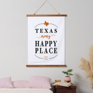 Tapisserie Suspendue Burnt Orange Texas est mon endroit heureux