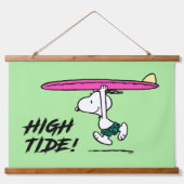 Tapisserie Suspendue cacahuètes | Snoopy Courir sur le Surf (Devant)