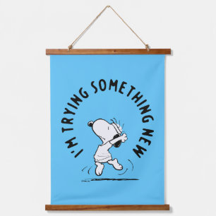 Tapisserie Suspendue cacahuètes   Snoopy Essayer Quelque Chose De Nouve