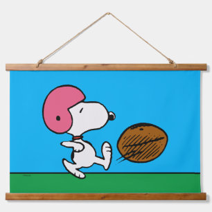 Tapisserie Suspendue cacahuètes   Snoopy Football Kicker