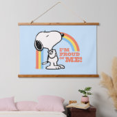 Tapisserie Suspendue cacahuètes | Snoopy Je suis fier de moi (Chambre à coucher)
