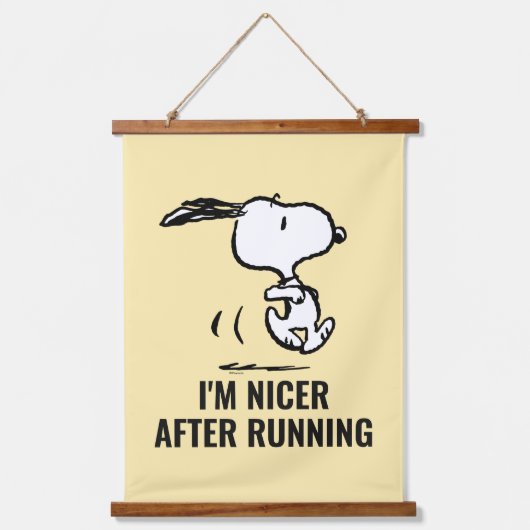 Tapisserie Suspendue cacahuètes | Snoopy Running (Recto)