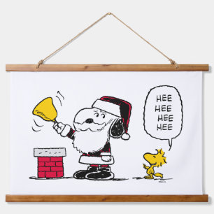 Tapisserie Suspendue cacahuètes   Snoopy & Woodstock Père Noël Bell Rin