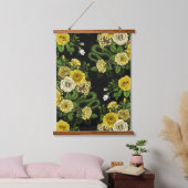 Tapisserie Suspendue Caché en rose, jaune et vert (Chambre à coucher)