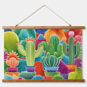 Tapisserie Suspendue Cactus à pointes Abstraits (Devant)