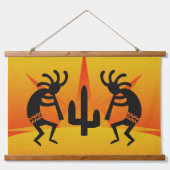 Tapisserie Suspendue Cactus Sunset Desert Kokopelli Design sud-ouest (Devant)