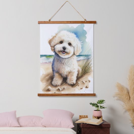 Tapisserie Suspendue Cadeau Bichon Frisé (Chambre à coucher)
