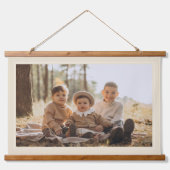 Tapisserie Suspendue Cadre Beige moderne Custom Family Photo Canvas (Devant)