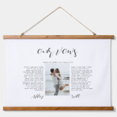 Tapisserie Suspendue Calligraphie Photo Ses Vows Et Ses Vows Mariages (Devant)