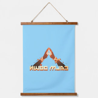 Tapisserie Suspendue Calme-Toi ! Typographie inverse de l'image miroir