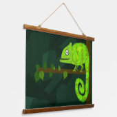 Tapisserie Suspendue Caméléon vert mignon (Angulaire)
