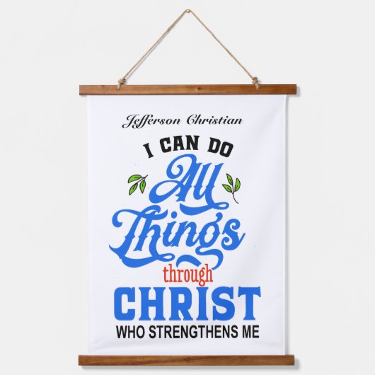 Tapisserie Suspendue Can do all things through Christ (Recto)