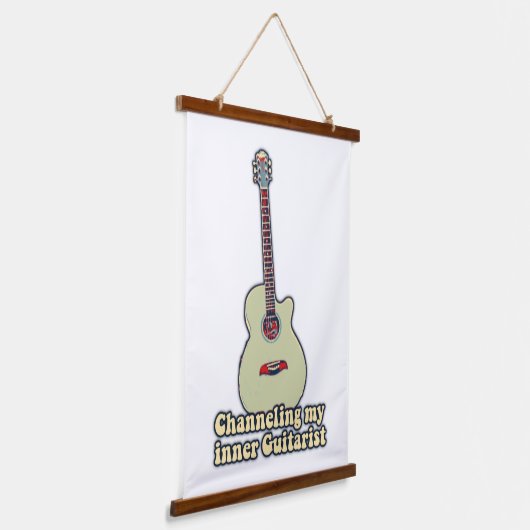 Tapisserie Suspendue Canalisation de ma guitariste interne. Guitare amu (Angulaire)