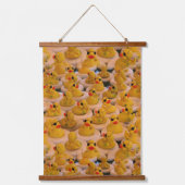 Tapisserie Suspendue Canards jaunes en caoutchouc (Recto)