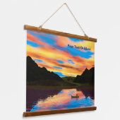 Tapisserie Suspendue Canot Sur Sunset Lake (Angulaire)