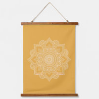 Canvas de Mandala géométrique Jaune Soleil Moderne