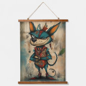 Tapisserie Suspendue Caractère de chien Abstrait original (Recto)