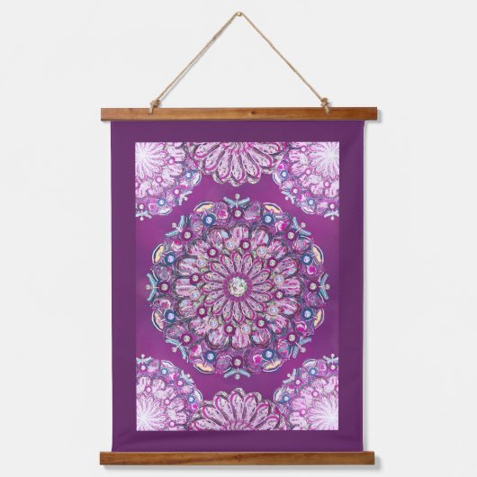 Tapisserie Suspendue Cardinal rouge Rosace (Recto)