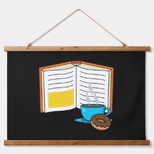 Tapisserie Suspendue Caricature de café et de beignets