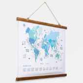 Tapisserie Suspendue Carte Worlds Best Surf Breaks (Angulaire)