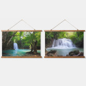 Tapisserie Suspendue Cascade détendue dans la forêt tropicale humide (Double)