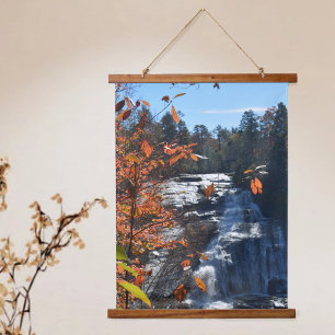 Tapisserie Suspendue Cascade Feuilles automnales NC High Falls Photogra