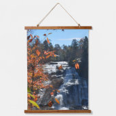 Tapisserie Suspendue Cascade Feuilles automnales NC High Falls Photogra (Recto)