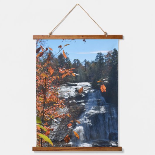 Tapisserie Suspendue Cascade Feuilles automnales NC High Falls Photogra (Recto)