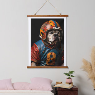 Tapisserie Suspendue Casque en cuir du joueur de football américain Bul