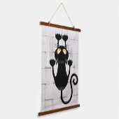 Tapisserie Suspendue Cat Falling down fun dessin personnage (Angulaire)