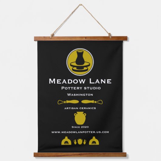 Tapisserie Suspendue Ceramic Studio Potter Business Promotion (Recto)