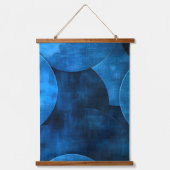 Tapisserie Suspendue Cercles de lune bleue (Recto)