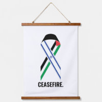 Cessez-le-feu Israël et la Palestine drapeaux cout