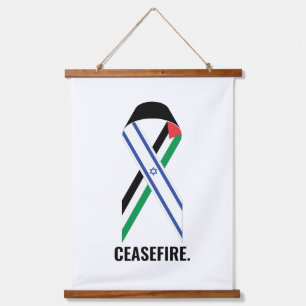 Tapisserie Suspendue Cessez-le-feu Israël et la Palestine drapeaux cout