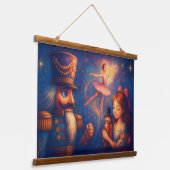 Tapisserie Suspendue Chalk Dessin Cute Nutcracker Ballet Noël (Angulaire)