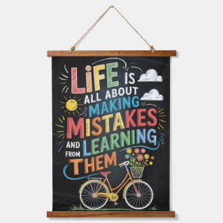 Tapisserie Suspendue "Chalkboard Bike Inspiration - Les erreurs de la v