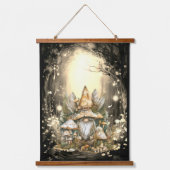 Tapisserie Suspendue Champignons des Gnomes de Forêt Enchantés (Recto)