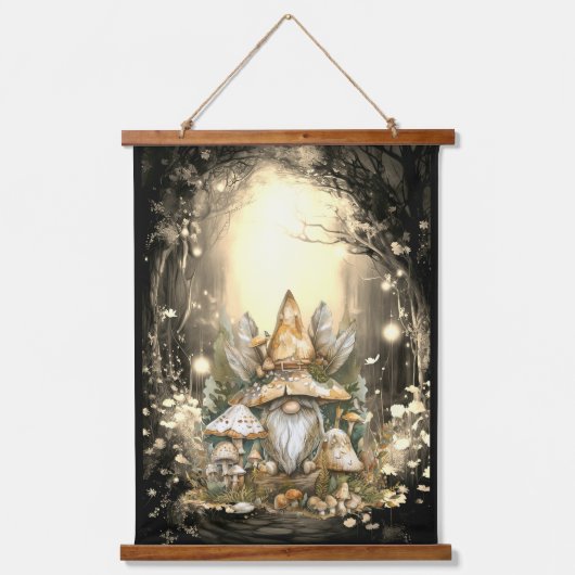 Tapisserie Suspendue Champignons des Gnomes de Forêt Enchantés (Recto)